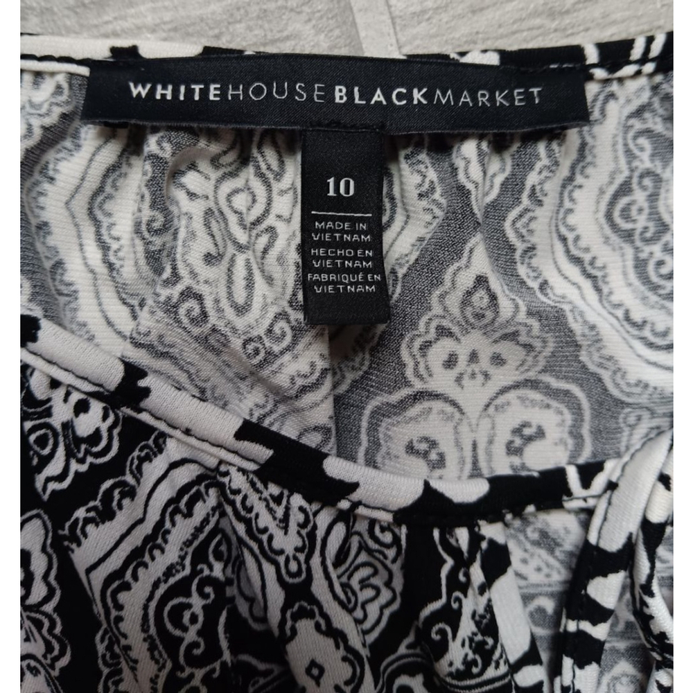Women's White House Black Market Dress Size 10 Black White - Picture 2 of 3
